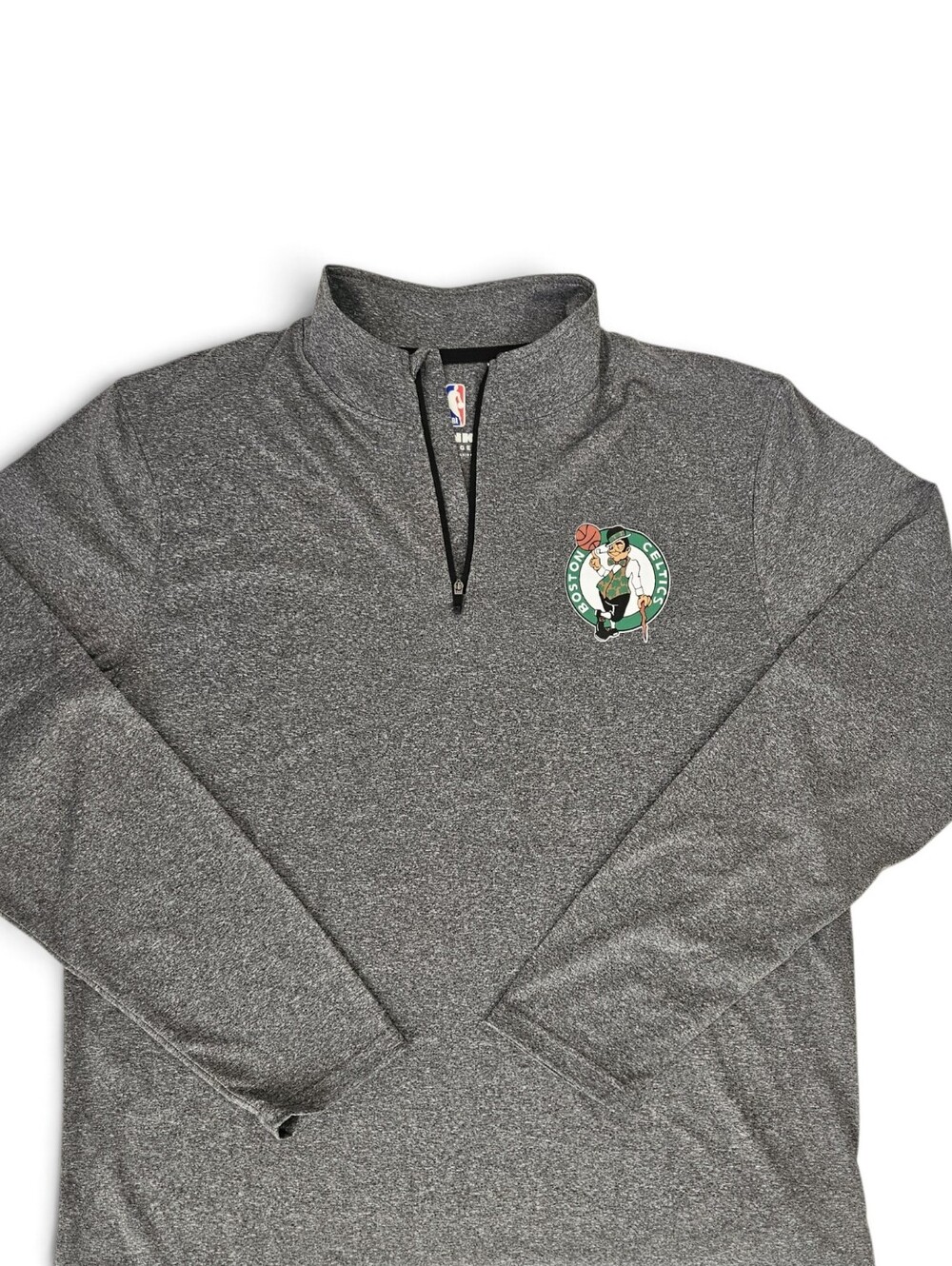 UNK NBA Boston Celtics 1/4 Zip Pullover Sweatshirt Gray Large Streetwear